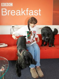 Woody off on the hunt for food as he can't wait for his live TV moment on the BBC World Service Cooking For Dogs segment