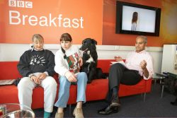 Wow, don't we all look excited!! Cathy, Barney, George Alagiah and me looking as if the whole thing has gone belly up. But we went on to have a fun few minutes live on the BBC World Service in a Cooking for Dogs segment