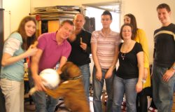 Our customer, Alice, said the photo is "sadly a bit blurry but Basil kept running around so excited!"