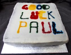 The Paul O'Grady Show wanted a doggie birthday cake without a picture which looked home made. We obliged.