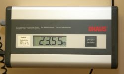 Wow, just look at that weight. And if they take my collar off that will remove some more!