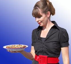 Victoria Stilwell from "It's Me Or The Dog" With Our Doggie Pizza at the 2006 Wag & Bone Show